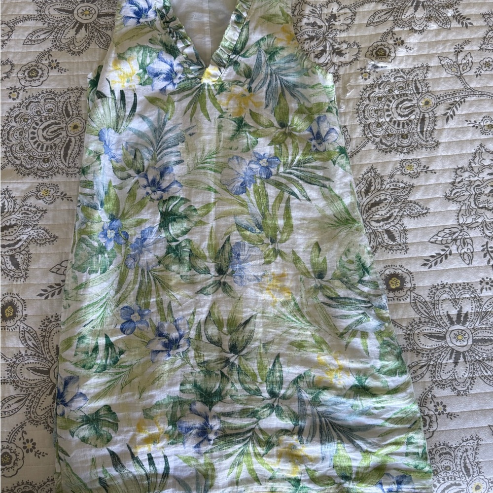 Tommy Bahama Tropical Shift Ruffle Collar Dress